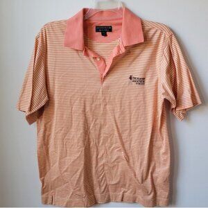 Cutter & Buck Peach and White Striped Polo